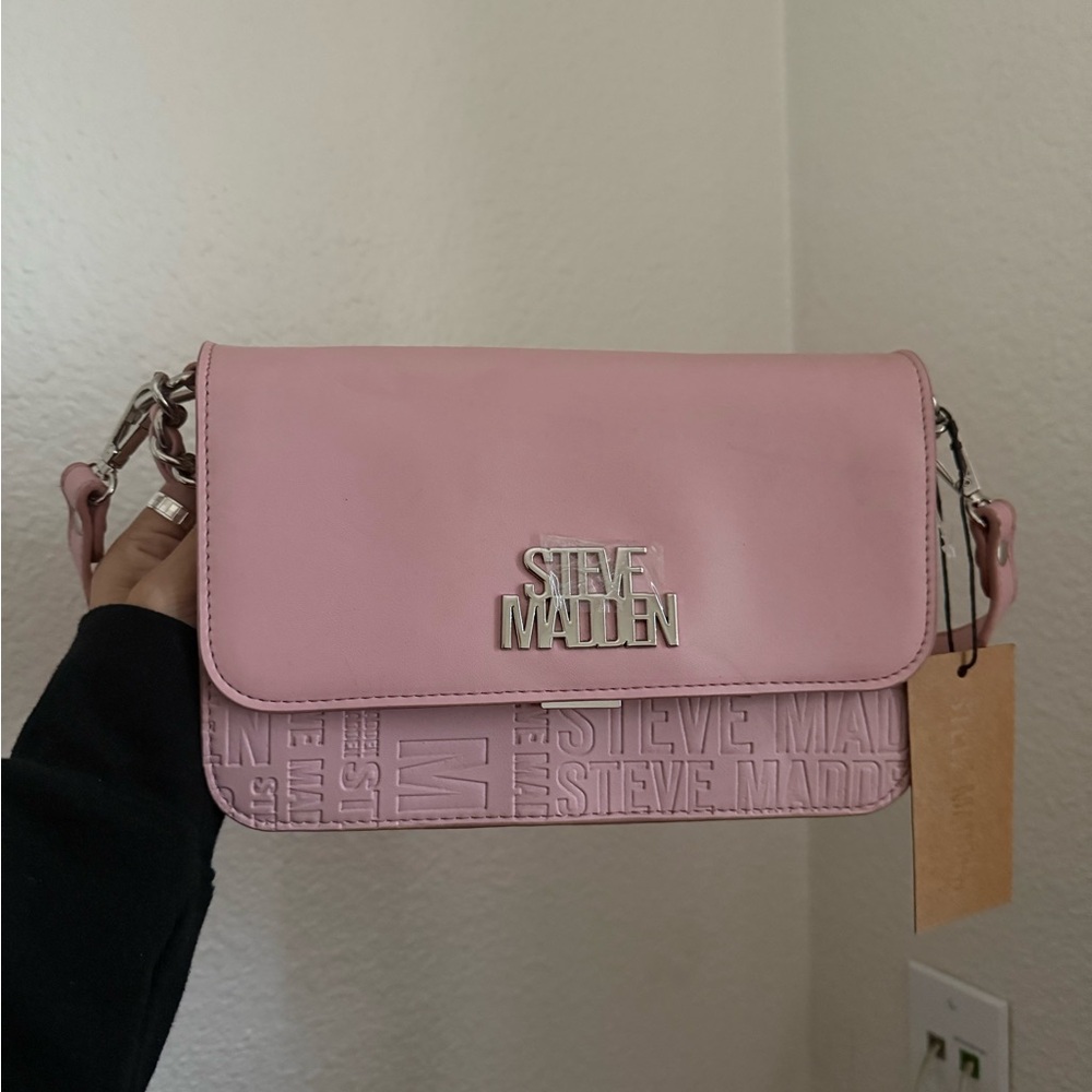 Steve Madden Light Pink Embossed Crossbody Bag